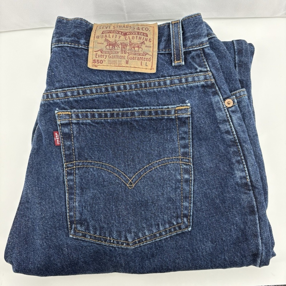 Vintage Levi's 550 Jeans Womens 14L 30x32.5 Blue Denim Tapered Leg Made in USA‎